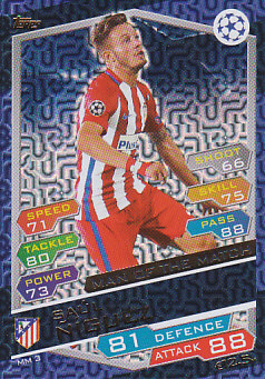 Saul Niguez Atletico Madrid 2016/17 Topps Match Attax CL Man of the Match #MM03